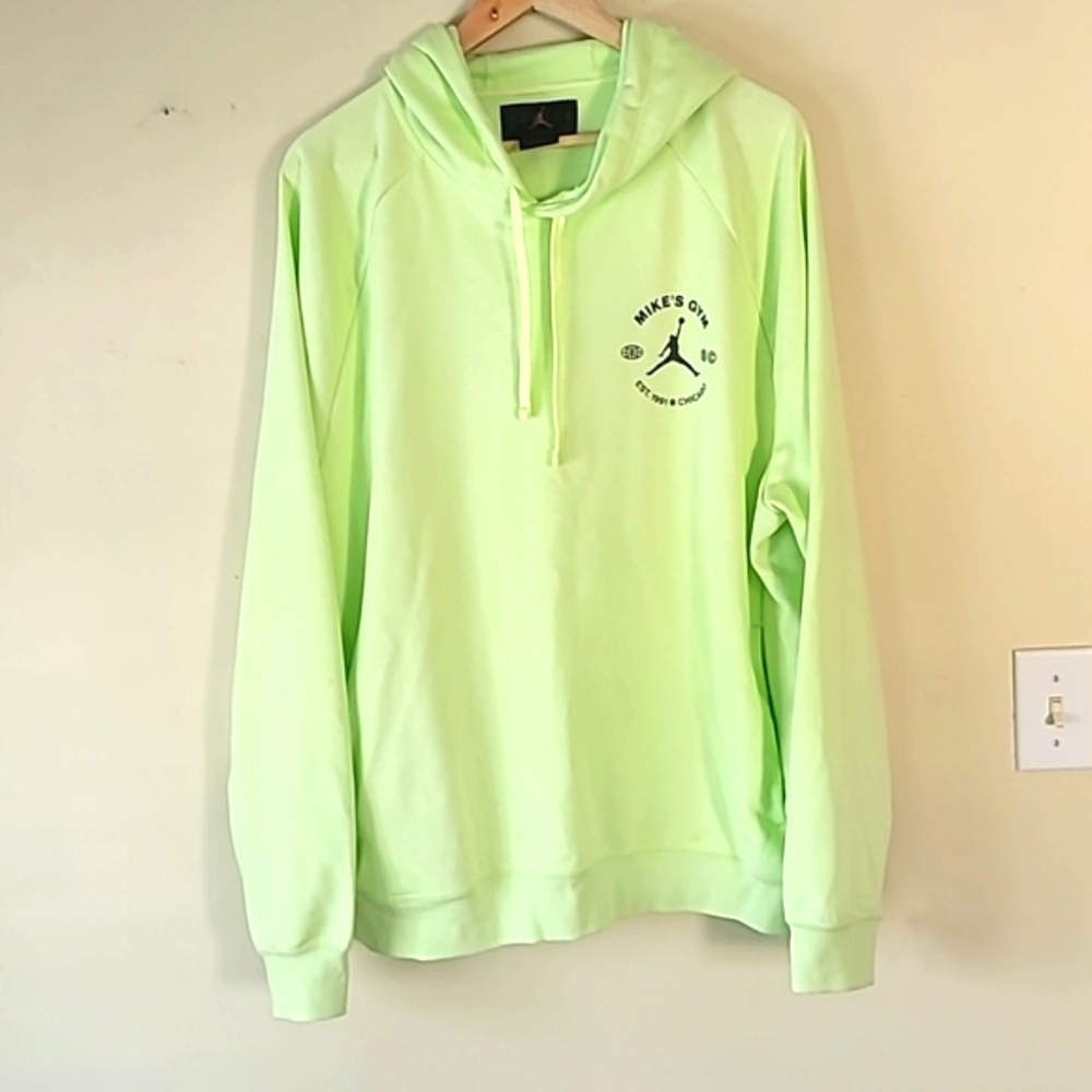 Hoodie Fleece Lined Sweatshirt Neon SZ XL